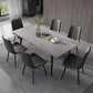 Industrial Style Sintered Stone Dining Table Rectangle Table with 4 Legs for Dinning Room Clearhalo ' dining_table' 'Dining Tables & Seating' 'Dining Tables' 'furn' 'furn_dining_table' 'Furniture' 'furniture_dining_table' 'Kitchen & Dining Furniture' 'kitchen&dining_furn' 'kitchen' 'kitchen_dining_table' 1200x1200_47b458db-9392-4491-bbb3-f677f8e11aa4