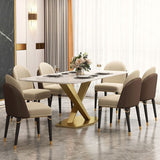 Glam Indoor Side Chair with Ash Wood Legs Matte Finish Dining Chair for Home