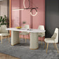 Oval Double Pedestal Luxury Dining Table Sintered Stone White Fixed Table for Restaurant Clearhalo ' dining_table' 'Dining Tables & Seating' 'Dining Tables' 'furn' 'furn_dining_table' 'Furniture' 'furniture_dining_table' 'Kitchen & Dining Furniture' 'kitchen&dining_furn' 'kitchen' 'kitchen_dining_table' 1200x1200_47ba6399-6422-4eea-9bba-3ed4d052f184