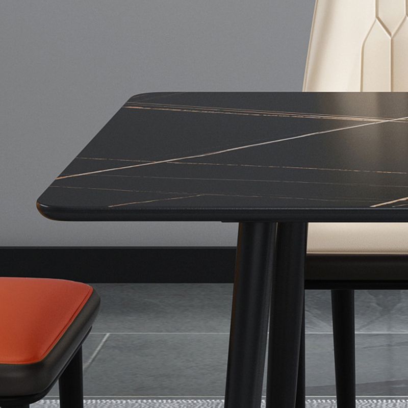 Modern Home Sintered Stone Dining Table Rectangular Table with Carbon Steel Legs Clearhalo ' dining_table' 'Dining Tables & Seating' 'Dining Tables' 'furn' 'furn_dining_table' 'Furniture' 'furniture_dining_table' 'Kitchen & Dining Furniture' 'kitchen&dining_furn' 'kitchen' 'kitchen_dining_table' 1200x1200_47bade02-4633-4ba5-9ff2-524991f88737
