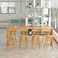 Set tavolo da bar Glam Tavolo da bancone rettangolare in legno da 1/5/9 pezzi per cucina