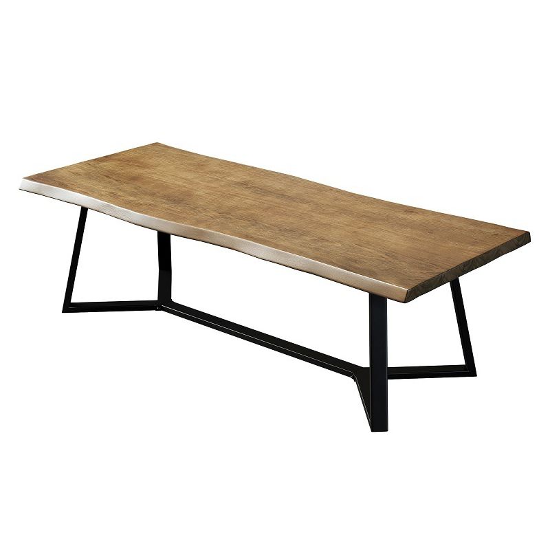 Escritorio de escritura de estilo contemporáneo Desk de oficina de reunión irregular de madera sólida