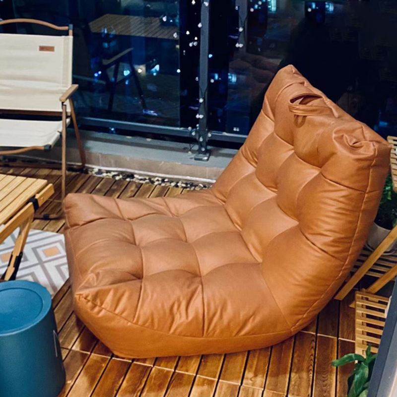 Skandinavische getuftete Single -Sofa 29,5 "W Faux Ledersofa mit Fußstütze