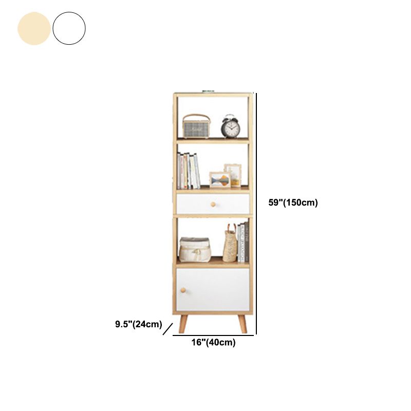 Engineered Wood Standard Bookshelf Matte Finish Shelf Bookcase with Doors Clearhalo 'Bookcases' 'furn' 'furn_bookcases' 'Furniture' 'Office Furniture' 1200x1200_47c11d03-95f5-495d-9216-559e269cf577