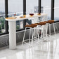 Metal Contemporary Freeform Dining Table Pine Wood Top Table Clearhalo 'Dining Tables & Seating' 'Dining Tables' 'dining_table' 'furn' 'furn_dining_table' 'Furniture' 'furniture_dining_table' 'Kitchen & Dining Furniture' 'kitchen' 'kitchen_dining_table' 1200x1200_47c3c681-874f-4b04-a433-b2118da1d225