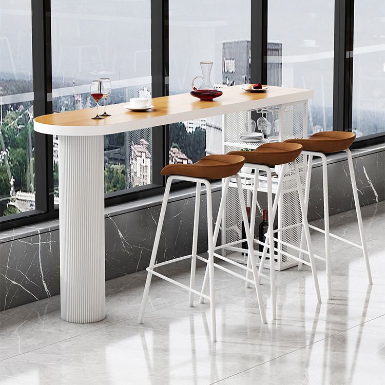 Metal Contemporary Freeform Dining Table Pine Wood Top Table Clearhalo 'Dining Tables & Seating' 'Dining Tables' 'dining_table' 'furn' 'furn_dining_table' 'Furniture' 'furniture_dining_table' 'Kitchen & Dining Furniture' 'kitchen' 'kitchen_dining_table' 1200x1200_47c3c681-874f-4b04-a433-b2118da1d225