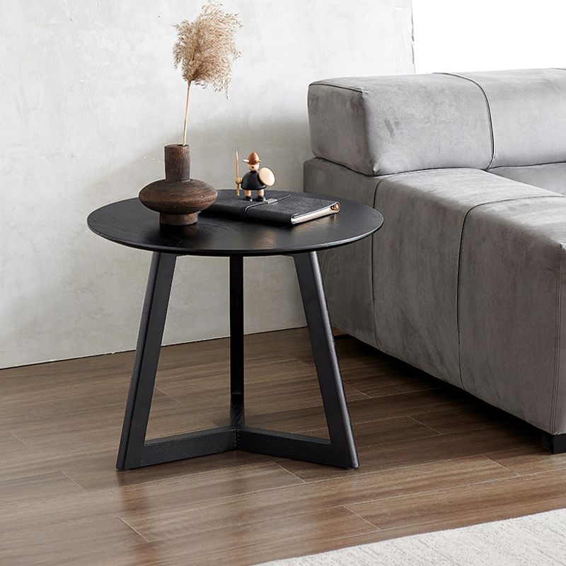 Tableau latérale rond en bois massif en bois massif scandinave 19,6 pouces