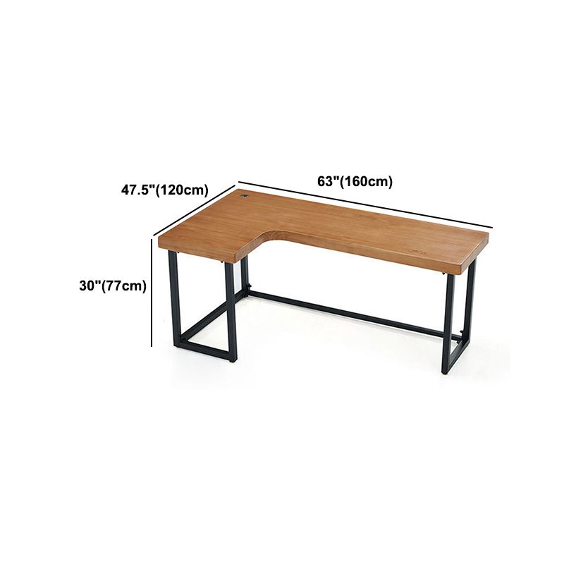 Solid Wood Writing Desk Industrial Style L-Shape Office Desk for Home Office Clearhalo 'furn' 'furn_office_desk' 'Furniture' 'Office Desks' 'Office Furniture' 'office_desk' 1200x1200_47c46d05-2661-4197-bd4d-7e9b5c80b4f9