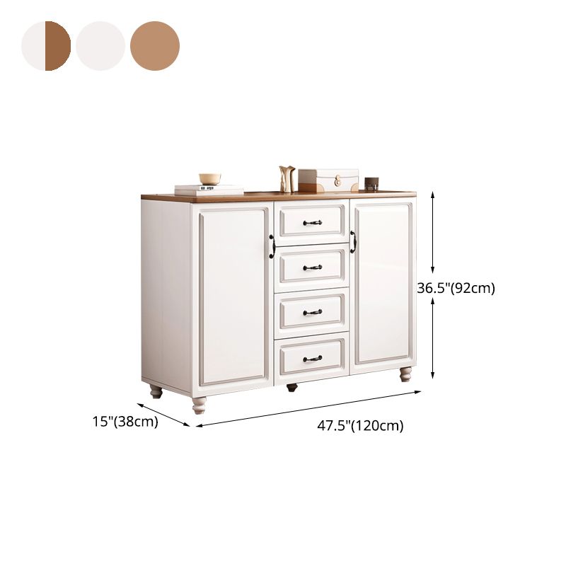 Dresser per la camera da letto da letto da letto in legno da 15 "con cassetti e porte