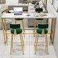 Glam Style Bar Set 1/2/3/5 Pieces Faux Marble Rectangle Counter Set Clearhalo 'Bar Furniture' 'furn' 'furn_home_bar_bar_sets' 'Furniture' 'Home Bars & Bar Sets' 'home_bar_bar_sets' 'Kitchen & Dining Furniture' 1200x1200_47c75848-3c9c-4481-bed4-9f71e0385217