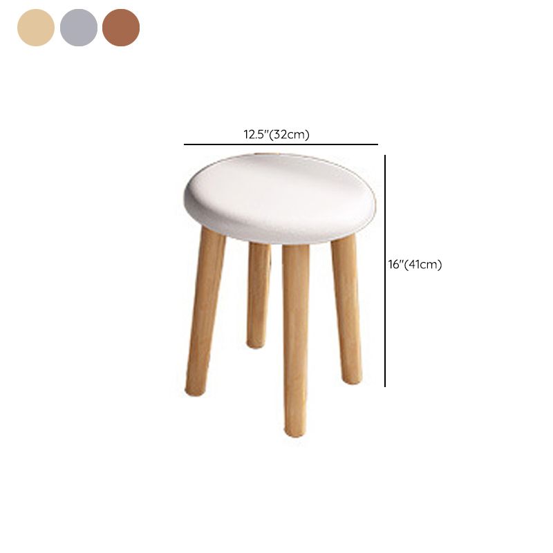 Comò in legno massiccio scandinavo vanità set con sgabelli e 2 cassetti