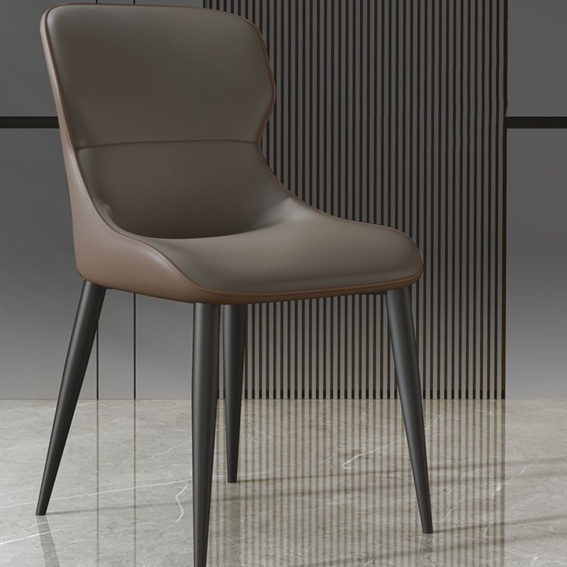 Modern Dining Room Chairs Armless Leather Dining Chairs for Home Clearhalo 'Dining Chairs' 'Dining Tables & Seating' 'dining_chair' 'furn' 'furn_dining_chair' 'Furniture' 'furniture_dining_chair' 'Kitchen & Dining Furniture' 1200x1200_47c80de9-9ff8-4c7d-b6ab-b58c1229a48f