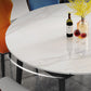Contemporary Sintered Stone Dining Table Round Dining Table with 4 Legs Clearhalo ' dining_table' 'Dining Tables & Seating' 'Dining Tables' 'furn' 'furn_dining_table' 'Furniture' 'furniture_dining_table' 'Kitchen & Dining Furniture' 'kitchen&dining_furn' 'kitchen' 'kitchen_dining_table' 1200x1200_47c857e1-3044-4b54-9a7b-52ee94732fd0
