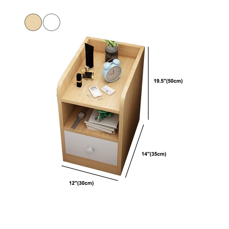 引き出しストレージを備えたウッドナイトスタンド20インチの高さのモダンナイトテーブル