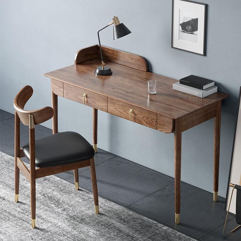 Glam Office Desk Rectangular Brown Solid Wood Writing Desk for Home Clearhalo 'furn' 'furn_office_desk' 'Furniture' 'Office Desks' 'Office Furniture' 'office_desk' 1200x1200_47c893ac-dd76-428a-b3c1-6f5377d1da5d