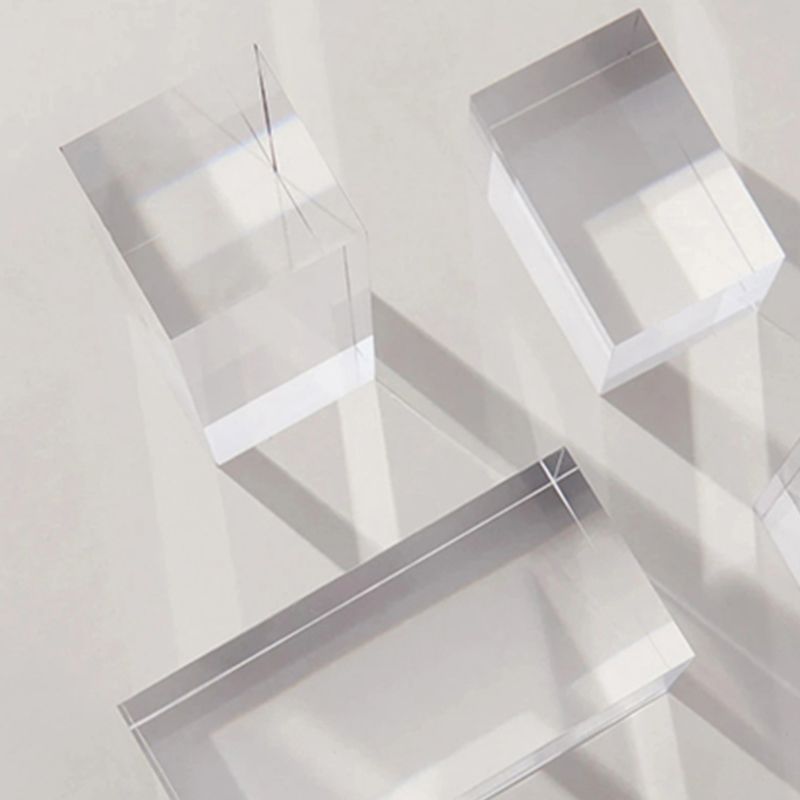 Tavolo da tavolo a doppio livello di legno e acrilico con scaffale per soggiorno