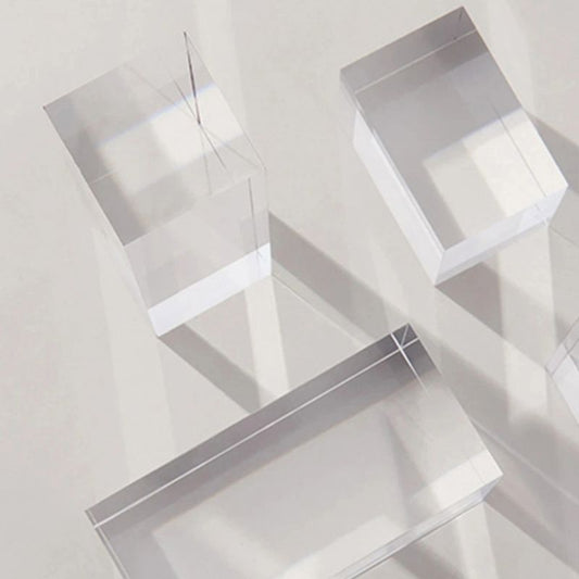 Tavolo da tavolo a doppio livello di legno e acrilico con scaffale per soggiorno