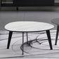 Contemporary White/Grey Free Shape Coffee Table with Metal Base Clearhalo 'Coffee & Accent Tables' 'Coffee Tables' 'coffee_tables' 'furn' 'furn_coffee_tables' 'Furniture' 'furniture_coffee_tables' 'Living Room Furniture' 1200x1200_47cae3af-b8f7-4ff4-8aab-d1feebef40ad