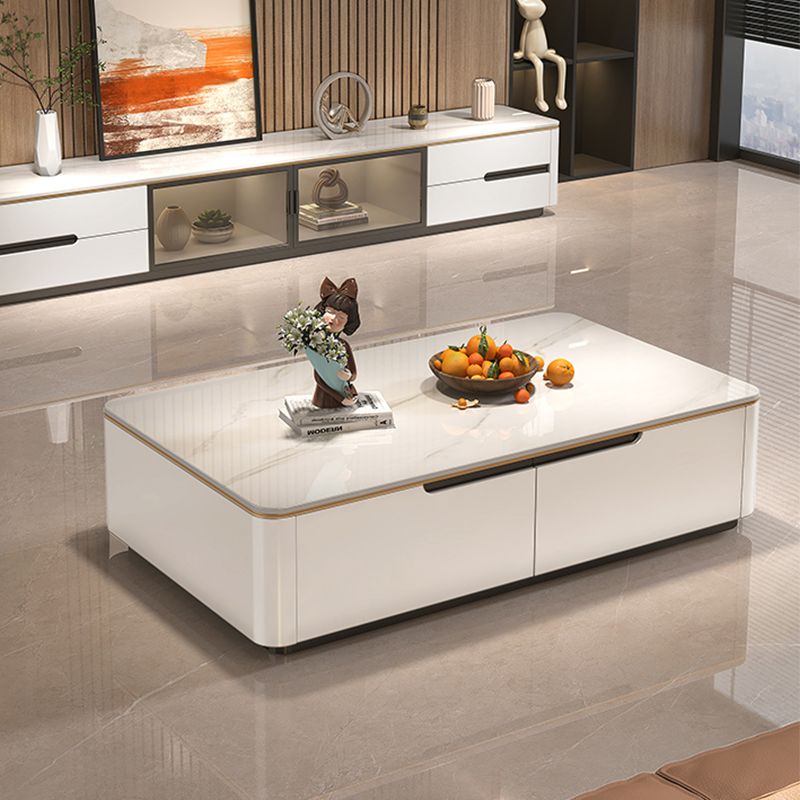 Block Slate Coffee Cocktail Table with 4 Storage Drawers Rectangle Clearhalo 'Coffee & Accent Tables' 'Coffee Tables' 'coffee_tables' 'furn' 'furn_coffee_tables' 'Furniture' 'Living Room Furniture' 1200x1200_47cb3c00-7b67-4788-a5a0-bae45c64b6c6