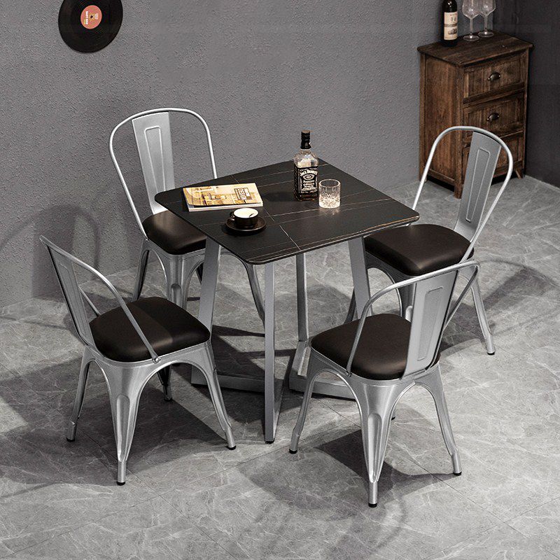Industrial Dining Table Black Sintered Stone Dining Table with Double Pedestal Clearhalo ' dining_table' 'Dining Tables & Seating' 'Dining Tables' 'furn' 'furn_dining_table' 'Furniture' 'furniture_dining_table' 'Kitchen & Dining Furniture' 'kitchen&dining_furn' 'kitchen' 'kitchen_dining_table' 1200x1200_47cb5073-dc4c-42e8-aae3-216024fbab23