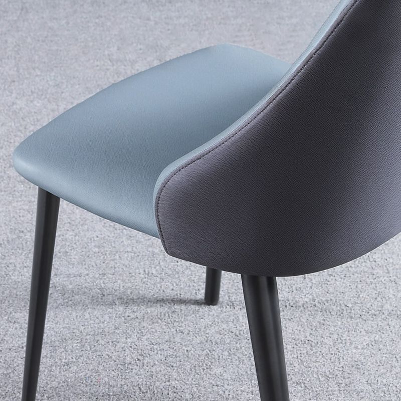 Industrial Style Faux Leather Chairs Armless Side Chairs with Metal Legs for Home Use Clearhalo 'Dining Chairs' 'Dining Tables & Seating' 'dining_chair' 'furn' 'furn_dining_chair' 'Furniture' 'Kitchen & Dining Furniture' 1200x1200_47cde297-ab66-4f04-8eea-c9d125d93a44