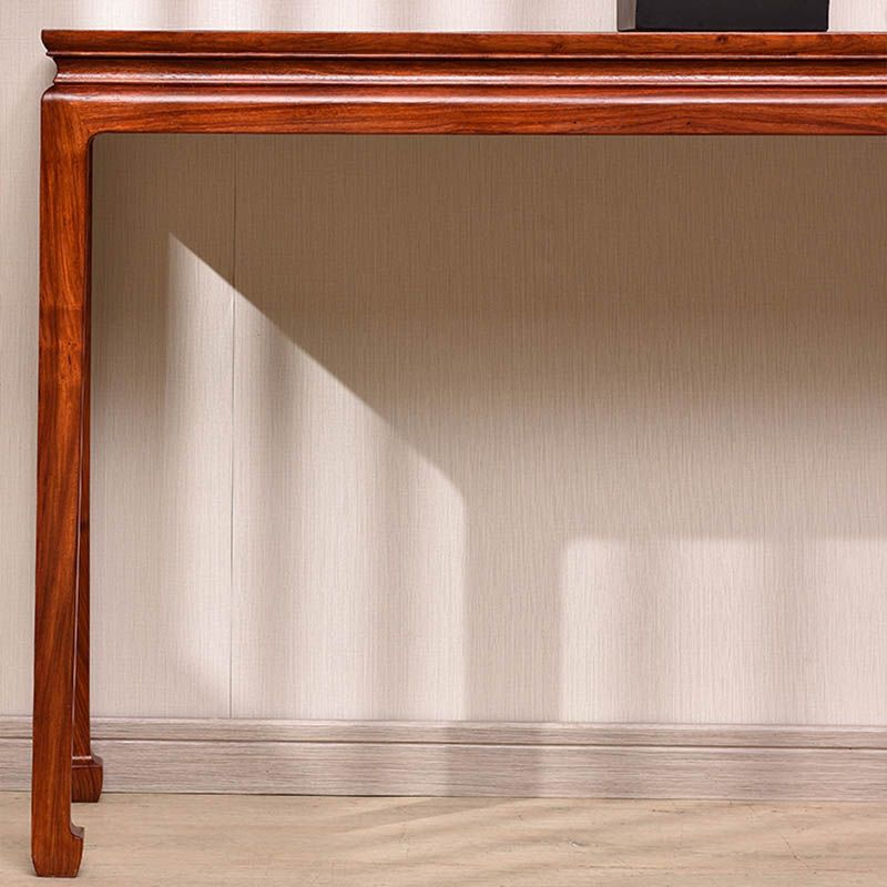 Modern Rectangular Console Table Wooden Console Sofa Table in Brown