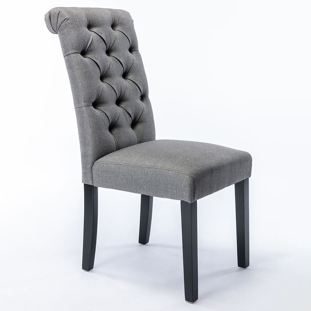 Modern Solid Back Kitchen Dining Side Chair with Black Wood Legs Dining Side Chair Clearhalo ' kitchen&dining_furn' 'Dining Chairs' 'Dining Tables & Seating' 'dining_chair' 'furn' 'furn_dining_chair' 'Furniture' 'furniture_dining_chair' 'Kitchen & Dining Furniture' 'kitchen' 1200x1200_47d12d0c-ac79-44f4-aaa0-49d777f86def