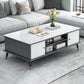Rectangle White and Grey Modern Coffee Table with Four Legs for Living Room Clearhalo 'Coffee & Accent Tables' 'Coffee Tables' 'coffee_tables' 'furn' 'furn_coffee_tables' 'Furniture' 'furniture_coffee_tables' 'Living Room Furniture' 1200x1200_47d1cf73-e9ab-4cbe-9beb-9b87aac0d55d