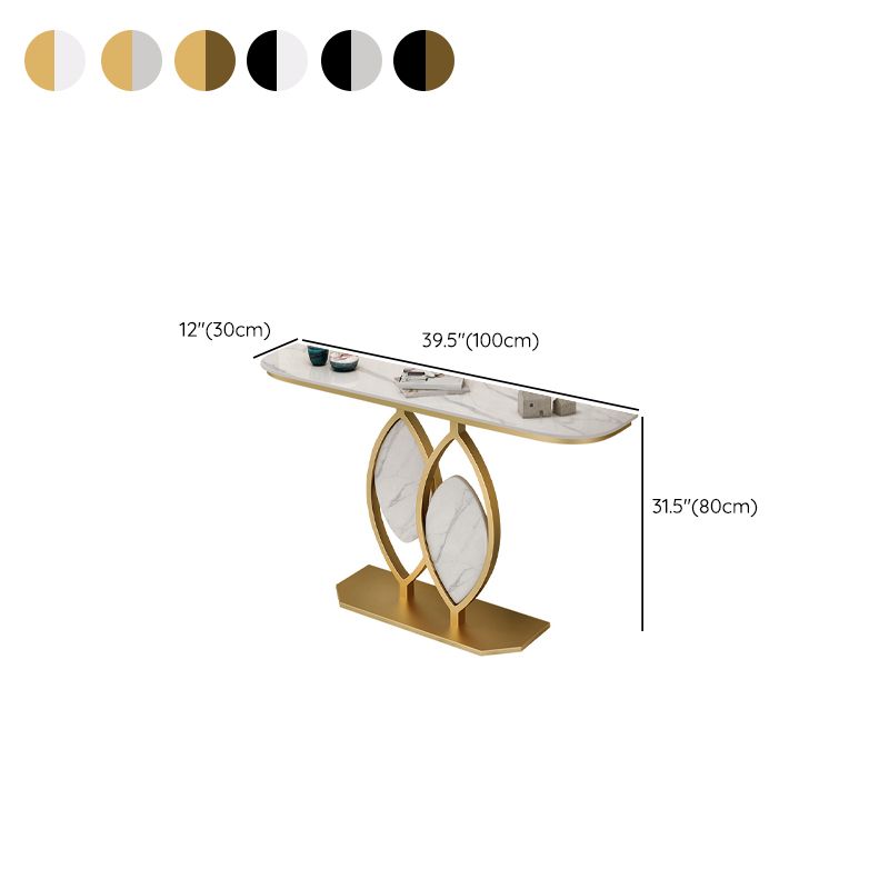 Tavolo console di ferro in pietra glam tavolo divano console mezza luna per sala