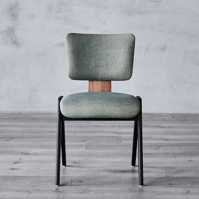 Industrieller Stil armloser Esstuhl Holzbasis offener Esstuhl für Schlafzimmer