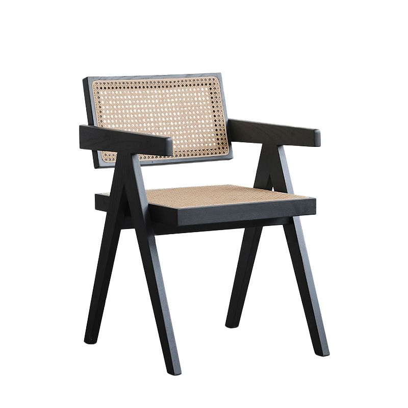 Chaise de bras en bois massif chaise du bras à manger arrière pour le salon