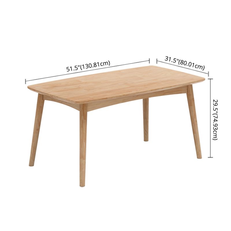 Modern Solid Wood Rectangle Shape Dining Furniture with 4 Wood Legs for Kitchen Clearhalo 'Dining Room Sets' 'Dining Tables & Seating' 'dining_room_set' 'furn' 'furn_dining_room_set' 'Furniture' 'furniture_dining_room_set' 'Kitchen & Dining Furniture' 'kitchen&dining_furn' 'kitchen' 1200x1200_47d7d384-6cda-423a-b978-edf4f803972f