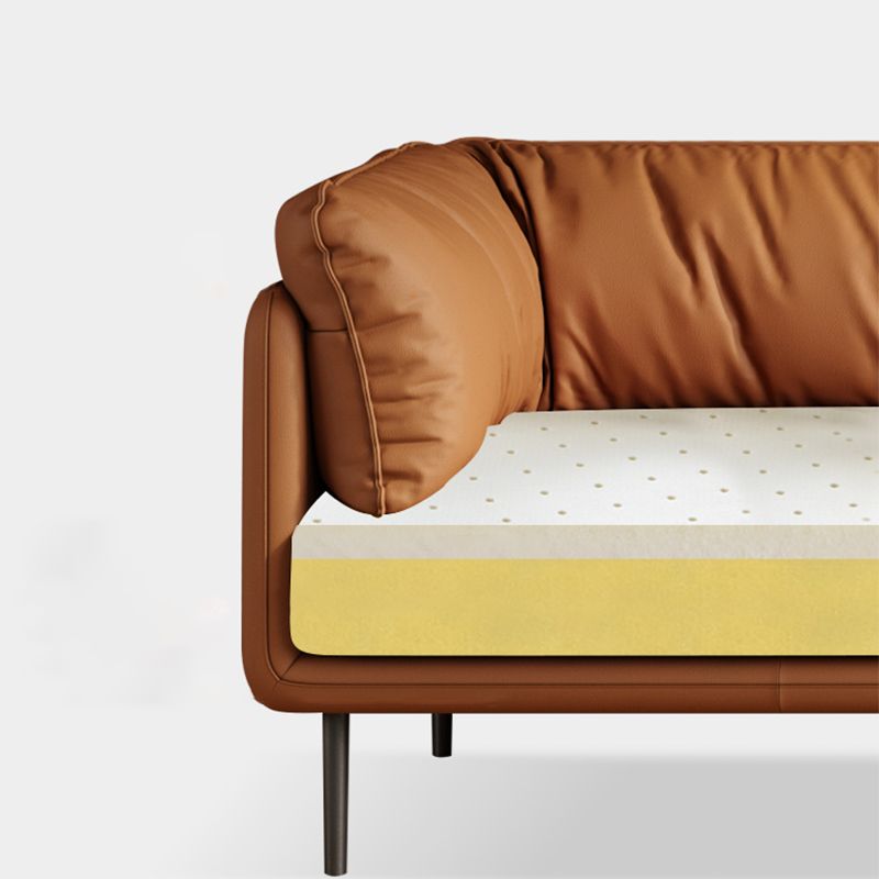 Faux Leather Tight Back Settee Modern Square Arm Couch in Black/Brown/Gray Clearhalo 'furn' 'furn_sofas' 'Furniture' 'furniture_sofas' 'Living Room Furniture' 'Sofa' 'sofas' 1200x1200_47d7ec71-566d-4bc4-ad41-c16e7f042ce3