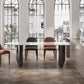 Modern Dining Table Stone Top Dining Table with Stainless Steel Double pedestal Base Clearhalo ' dining_table' 'Dining Tables & Seating' 'Dining Tables' 'furn' 'furn_dining_table' 'Furniture' 'furniture_dining_table' 'Kitchen & Dining Furniture' 'kitchen&dining_furn' 'kitchen' 'kitchen_dining_table' 1200x1200_47d817f7-c245-4fad-a578-4abf06b80473