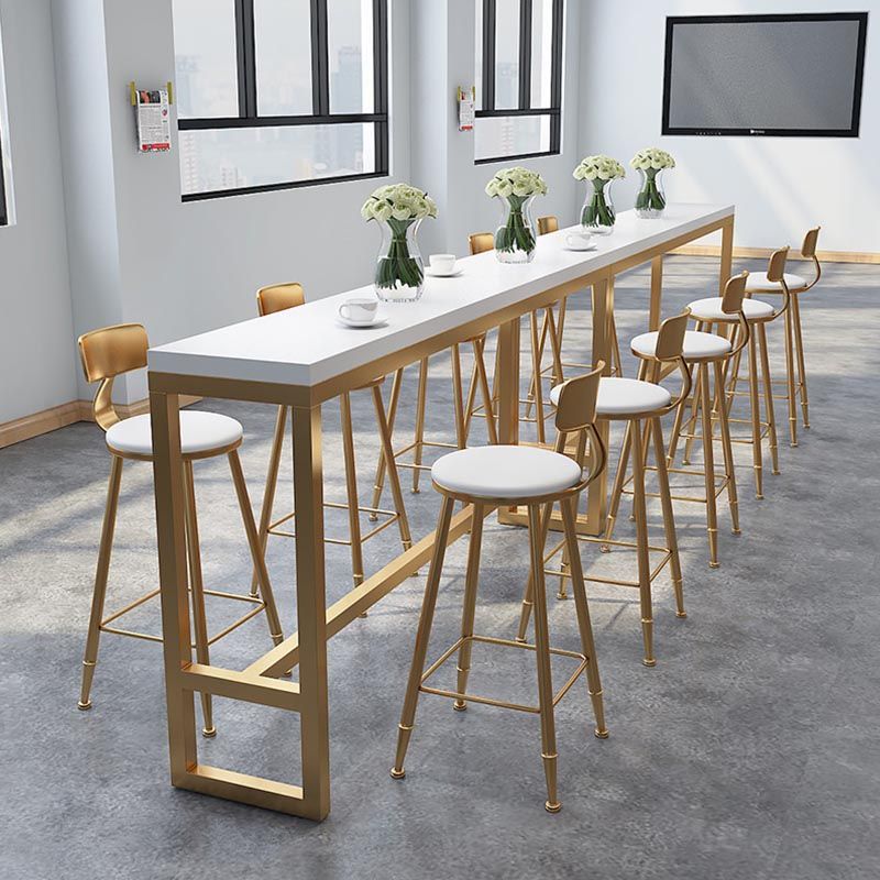 Glam 1/4/6 Pieces Counter Height Set Wood and Metal Rectangle Pub Dining Set Clearhalo 'Bar Furniture' 'furn' 'furn_home_bar_bar_sets' 'Furniture' 'Home Bars & Bar Sets' 'home_bar_bar_sets' 'Kitchen & Dining Furniture' 1200x1200_47d8c793-3ff5-448e-8c6a-322f3dbb7b1e