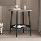4 Legs Round Side Table Modern  Slate Sofa Corner Table with Storage