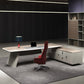 Moderne Holzbüro-Executive Desk L-Form Office Desk mit Schubladen