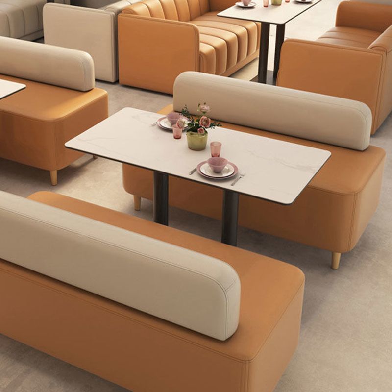 Moderner Kunstleder-Sofa 2-Sitzer-Kissen-Back-Liebesseat