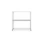 Contemporary Iron Console Table with Storage Shelf and Frame Base