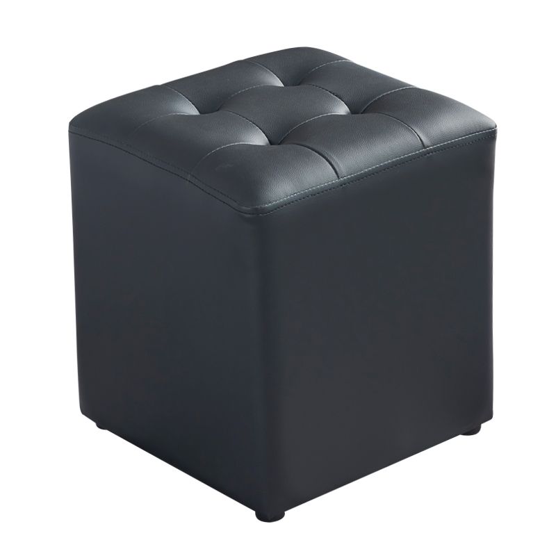 Contemporary Tufted Ottoman Water Resistant Leather Foot Stool Square Ottoman Clearhalo 'furn' 'furn_ottomans_poufs' 'Furniture' 'Living Room Furniture' 'Ottomans & Poufs' 'ottomans_poufs' 1200x1200_47daf104-bbfa-422c-adfd-6aed7a7976b4