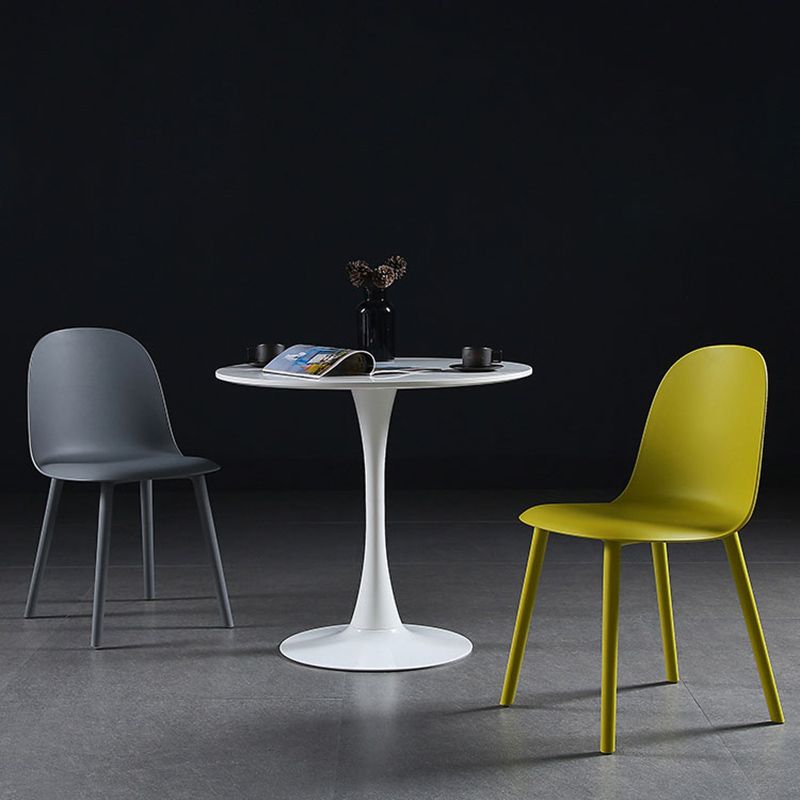 16'' Wide Dining Side Chairs Modern Plastic Indoor-Outdoor Solid Back Chair Clearhalo ' kitchen&dining_furn' 'Dining Chairs' 'Dining Tables & Seating' 'dining_chair' 'furn' 'furn_dining_chair' 'Furniture' 'furniture_dining_chair' 'Kitchen & Dining Furniture' 'kitchen' 1200x1200_47dc06ca-1b07-485b-b547-0629a0e2aa57