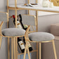Nordic Glam Rectangle Bar Counter Table Sintered Stone Dining Table with Metal Legs Clearhalo 'Bar Furniture' 'Bar Tables' 'bar_tables' 'furn' 'furn_bar_tables' 'Furniture' 'furniture_bar_tables' 'Kitchen & Dining Furniture' 1200x1200_47dc9bf5-ad1b-4a69-910d-3917b29deffc