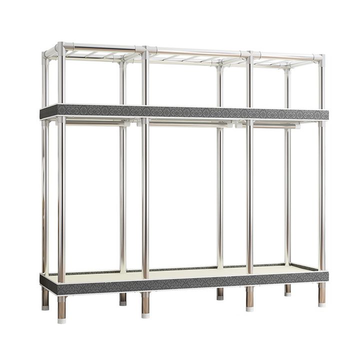 Armaco di guardaroba contemporaneo con scaffali armadio del guardaroba in acciaio