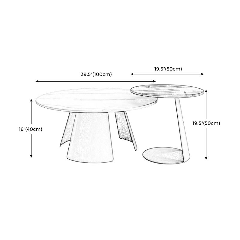 Modern Fixed Top Coffee Table Round Steel Abstract Cocktail Table Clearhalo 'Coffee & Accent Tables' 'Coffee Tables' 'coffee_tables' 'furn' 'furn_coffee_tables' 'Furniture' 'furniture_coffee_tables' 'Living Room Furniture' 1200x1200_47dd839d-6911-4552-88c2-faeec9320507