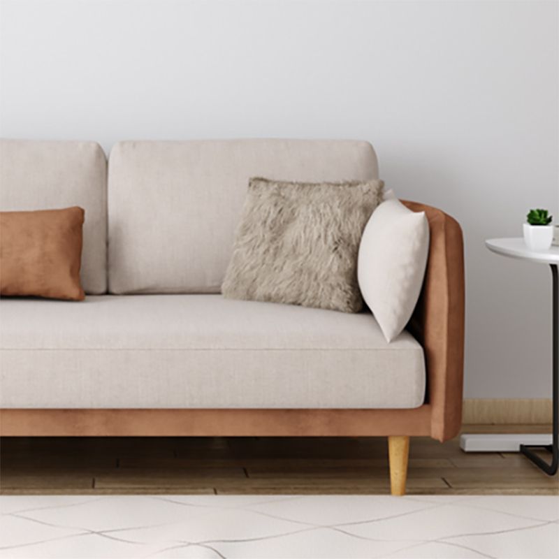 Square Arm Sofa 31.89" H Scandinavian Fabric Sofa with Pillows Clearhalo 'furn' 'furn_sofas' 'Furniture' 'furniture_sofas' 'kitchen' 'kitchen_sofas' 'Living Room Furniture' 'Sofa' 'sofas' 1200x1200_47ddf034-0797-4acc-ba6c-e54d50da2237