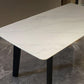 Industrial Stone Top Rectangle Table White and Black Dining Room Table Clearhalo 'Dining Tables & Seating' 'Dining Tables' 'dining_table' 'furn' 'furn_dining_table' 'Furniture' 'Kitchen & Dining Furniture' 1200x1200_47df8f55-4542-4189-a312-1dec002e34bb