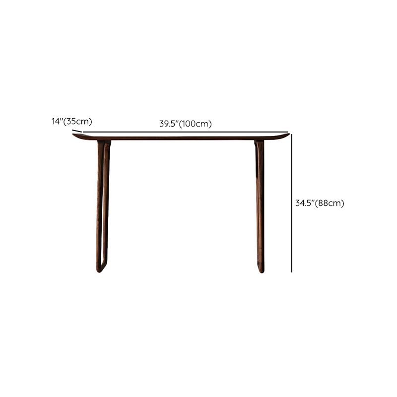 Tavola della console rettangolare in legno massiccio Base 34,65 "TABELLO FINE ALTA