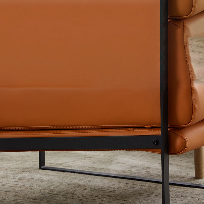 Industrial Arms Included Chair 28.34" Wide Pillow Back Square Arm Chair Clearhalo 'Accent Chairs' 'accent_chairs' 'Chairs & Seating' 'furn' 'furn_accent_chairs' 'Furniture' 'Living Room Furniture' 1200x1200_47e126b5-f43d-460e-9ba3-252a1b3a3bc9