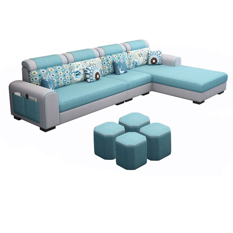 Contemporary Right Hand Facing Sectional with Round Arm and Storage Clearhalo 'furn' 'furn_sectionals' 'Furniture' 'furniture_sectionals' 'kitchen' 'kitchen_sectionals' 'Living Room Furniture' 'Sectionals' 1200x1200_47e16882-35f0-4479-88ef-bcf1dc13442c