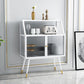 Contemporary Metal China Cabinet Glass Doors Display Cabinet for Dining Room
